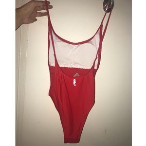 Red bay watch style one piece